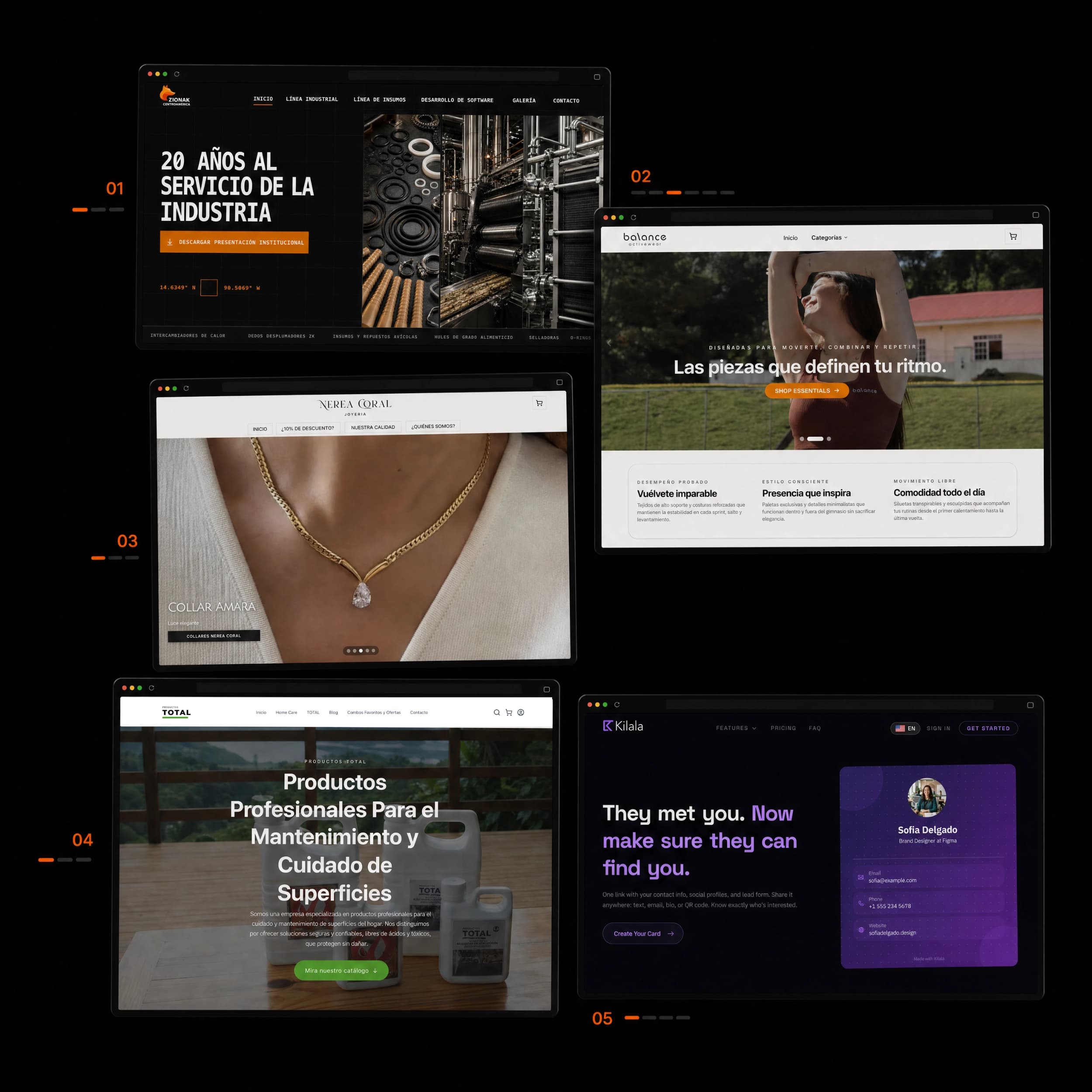 Recent website and web app projects shipped by ZIONAK STUDIOS