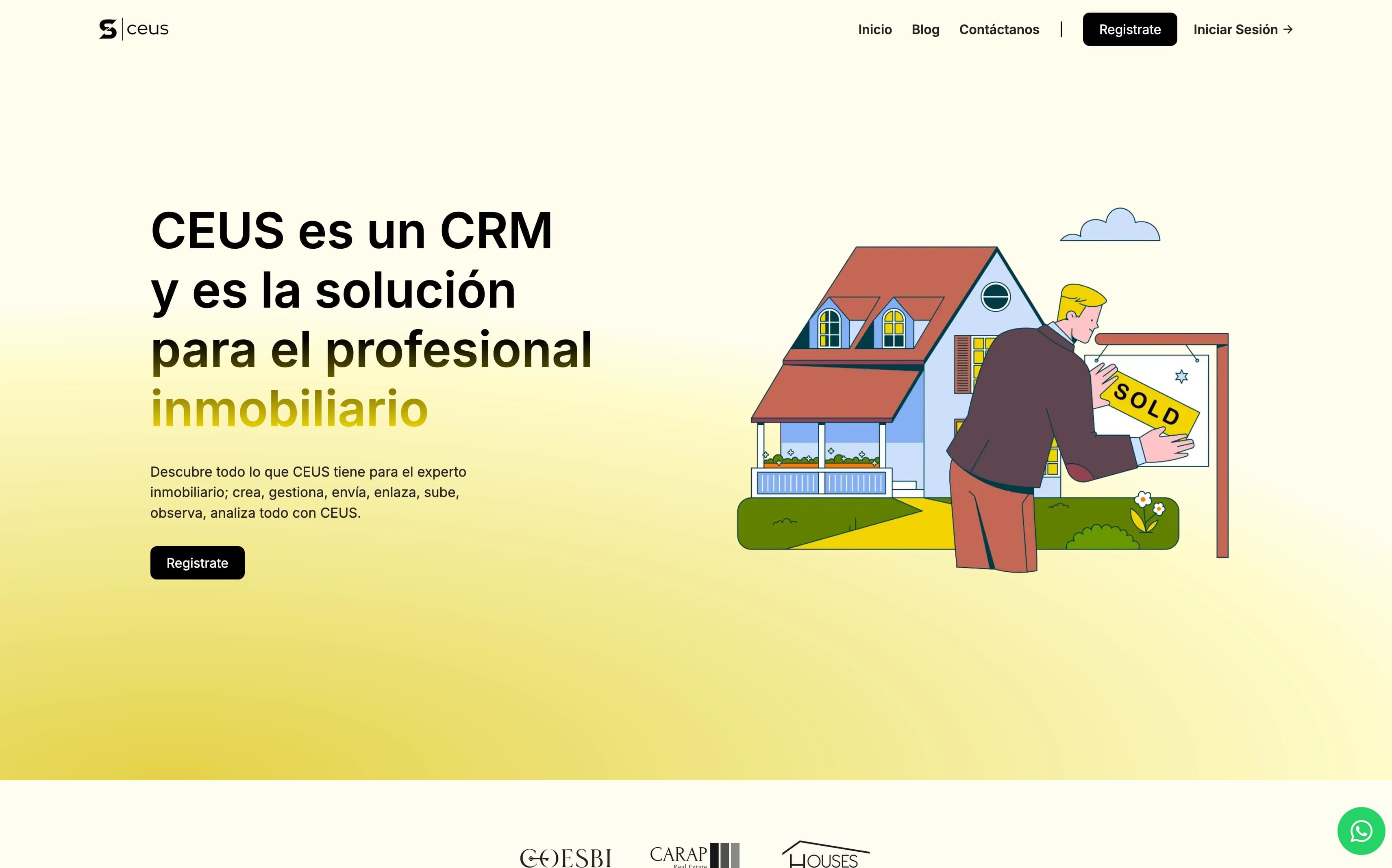 CEUS CRM inmobiliario - plataforma SaaS para bienes raíces desarrollada por Zionak Studios